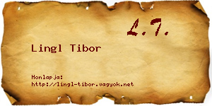 Lingl Tibor névjegykártya